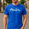Maestra Cute Bilingual Spanish Teacher Men's Casual T-Shirt Royal Blue