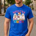 Maestra Pantasmas Conchas Teacher Mexican Halloween Men's Casual T-Shirt Royal Blue Maestra Pantasmas Conchas Teacher Mexican Halloween Men's Casual T-Shirt Royal Blue