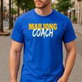 Mahjong Coach Coaching Trainer Teacher Men's Casual T-Shirt Royal Blue Mahjong Coach Coaching Trainer Teacher Men's Casual T-Shirt Royal Blue