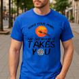 Make Mark Paintbrush International Dot Day Art Teacher Men's Casual T-Shirt Royal Blue