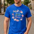 Maslow Before Blooms SPED Teacher School Psychologist Retro Men Women Men's Casual T-Shirt Royal Blue