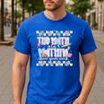 The Math Aint Mathin Meme Show Your Work Floral Math Teacher Men's Casual T-Shirt Royal Blue