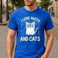 Math And Cats Apparel For Teachers Students Cat Lovers Men's Casual T-Shirt Royal Blue Math And Cats Apparel For Teachers Students Cat Lovers Men's Casual T-Shirt Royal Blue
