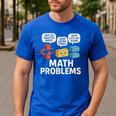 Math Problems Symbols Teacher Back To School Girl Boy Men's Casual T-Shirt Royal Blue Math Problems Symbols Teacher Back To School Girl Boy Men's Casual T-Shirt Royal Blue