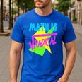 Math Is Radical Retro 80s Vintage Algebra Teacher Men's Casual T-Shirt Royal Blue Math Is Radical Retro 80s Vintage Algebra Teacher Men's Casual T-Shirt Royal Blue