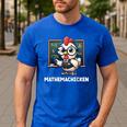 Math Teacher Chicken Mathemachicken Pun Men's Casual T-Shirt Royal Blue Math Teacher Chicken Mathemachicken Pun Men's Casual T-Shirt Royal Blue