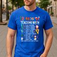 Math Teacher Christmas 12 Days Of Teaching Math Christmas Men's Casual T-Shirt Royal Blue Math Teacher Christmas 12 Days Of Teaching Math Christmas Men's Casual T-Shirt Royal Blue