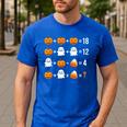 Math Teacher Halloween Equation Pumpkin Ghost Candy Corn Men's Casual T-Shirt Royal Blue Math Teacher Halloween Equation Pumpkin Ghost Candy Corn Men's Casual T-Shirt Royal Blue