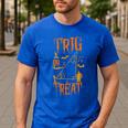 Math Teacher Nerd Student Halloween Trig Or Treat Men's Casual T-Shirt Royal Blue Math Teacher Nerd Student Halloween Trig Or Treat Men's Casual T-Shirt Royal Blue