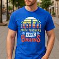 Math Teachers Love Brains Halloween Costume Zombie For Men Women Men's Casual T-Shirt Royal Blue