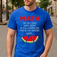 Math Watermelon Calculation Joke Teacher Student Men's Casual T-Shirt Royal Blue