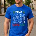 Merry Christmath – Math Christmas For Math Teacher For Men Women Kids Men's Casual T-Shirt Royal Blue
