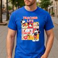 Mickey Mouse Teacher Life Men's Casual T-Shirt Royal Blue Mickey Mouse Teacher Life Men's Casual T-Shirt Royal Blue