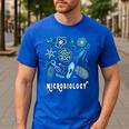 Microbiology Teacher Science Instructor Tee Shirt For Men Women Men's Casual T-Shirt Royal Blue Microbiology Teacher Science Instructor Tee Shirt For Men Women Men's Casual T-Shirt Royal Blue
