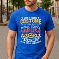 Middle School English Teacher Halloween Costume For Men Women Men's Casual T-Shirt Royal Blue Middle School English Teacher Halloween Costume For Men Women Men's Casual T-Shirt Royal Blue