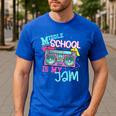 Middle School Is My Jam Cute Teacher Shirt 80's 90's Styl Men's Casual T-Shirt Royal Blue