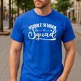 Middle School Squad Teacher Men's Casual T-Shirt Royal Blue