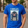 Mole Chemistry Chemist Student Science Teacher Men's Casual T-Shirt Royal Blue