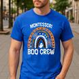 Montessori Teacher Halloween Boo Rainbow Leopard Halloween Men's Casual T-Shirt Royal Blue Montessori Teacher Halloween Boo Rainbow Leopard Halloween Men's Casual T-Shirt Royal Blue