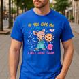 Mouse Teacher If You Give Me A Student I Will Love Them Men's Casual T-Shirt Royal Blue
