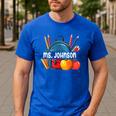 Ms Johnson Personalized Name Back To School Teacher For Men Women Kids Men's Casual T-Shirt Royal Blue
