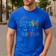 Music Is For Everyone Love For Music Teachers Men's Casual T-Shirt Royal Blue