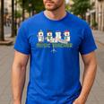 Music Teacher Christmas Holiday Wnter Music Instructor Men's Casual T-Shirt Royal Blue