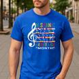 Music Teacher Kid National Hispanic Heritage Month Men's Casual T-Shirt Royal Blue Music Teacher Kid National Hispanic Heritage Month Men's Casual T-Shirt Royal Blue
