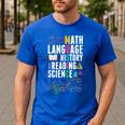 Music Teacher Music Math Language History Reading Science Men's Casual T-Shirt Royal Blue Music Teacher Music Math Language History Reading Science Men's Casual T-Shirt Royal Blue