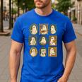 Music Teacher Orchestra Spooky Halloween Ghost Band Men's Casual T-Shirt Royal Blue