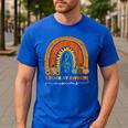 Music Teacher I Teach My Favorite Musicians Autumn Rainbow Men Women Men's Casual T-Shirt Royal Blue