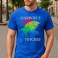 Nerdy Darwin's Finches Evolution Science Biology Teacher Men's Casual T-Shirt Royal Blue Nerdy Darwin's Finches Evolution Science Biology Teacher Men's Casual T-Shirt Royal Blue