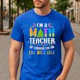 On The Nice List Christmas Math Teacher Women Men Men's Casual T-Shirt Royal Blue On The Nice List Christmas Math Teacher Women Men Men's Casual T-Shirt Royal Blue