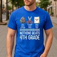 Nothing Beats 4th Grade Back To School Kids Teachers Men's Casual T-Shirt Royal Blue