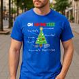 Oh Geometree Christmas Tree Geometry Math Teacher Men's Casual T-Shirt Royal Blue Oh Geometree Christmas Tree Geometry Math Teacher Men's Casual T-Shirt Royal Blue