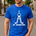 Oh Geometree Math Teacher Geometry Christmas Tree For Men Women Kids Men's Casual T-Shirt Royal Blue