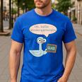 Oh Hello Kindergarteners Shirt Cute Pigeon Teacher Tee Men's Casual T-Shirt Royal Blue