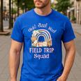 Oink Baa Moo Field Trip Squad Teacher Students Matching Men's Casual T-Shirt Royal Blue