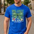 One Lucky Teacher Coquette Bow St Patricks Day Teacher Men's Casual T-Shirt Royal Blue One Lucky Teacher Coquette Bow St Patricks Day Teacher Men's Casual T-Shirt Royal Blue
