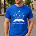 One-More Chapter Wildflower Reading Teacher Library Bookish Men's Casual T-Shirt Royal Blue One-More Chapter Wildflower Reading Teacher Library Bookish Men's Casual T-Shirt Royal Blue