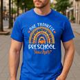 One Thankful Preschool Teacher Thanksgiving Rainbow Men's Casual T-Shirt Royal Blue One Thankful Preschool Teacher Thanksgiving Rainbow Men's Casual T-Shirt Royal Blue