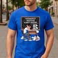 Overworked Underpaid Always Grading Teacher Men's Casual T-Shirt Royal Blue