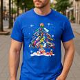 Paintbrush Christmas Tree Decor Xmas For Artist Art Teacher For Men Women Men's Casual T-Shirt Royal Blue