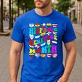 Hispanic Heritage Month 2025 Latino Puerto Rico Teacher Kids Men's Casual T-Shirt Royal Blue