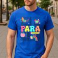 Para Paraprofessional Paraeducator Teacher Back To School Men's Casual T-Shirt Royal Blue