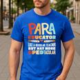 Paraeducator Paraprofessional SPED Teacher Men's Casual T-Shirt Royal Blue