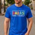 Paras Make It Possible Teacher Paraprofessional Paraeducator Men's Casual T-Shirt Royal Blue Paras Make It Possible Teacher Paraprofessional Paraeducator Men's Casual T-Shirt Royal Blue