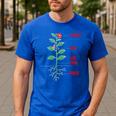 Parts Of a Plant Science For Teachers Kids And Students Men's Casual T-Shirt Royal Blue