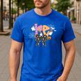 PE Teacher Coach Coquette Ghost Halloween Physical Education Men's Casual T-Shirt Royal Blue PE Teacher Coach Coquette Ghost Halloween Physical Education Men's Casual T-Shirt Royal Blue