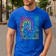 PE Teacher Phys Ed Tie Dye Physical Education Appreciation Men's Casual T-Shirt Royal Blue PE Teacher Phys Ed Tie Dye Physical Education Appreciation Men's Casual T-Shirt Royal Blue